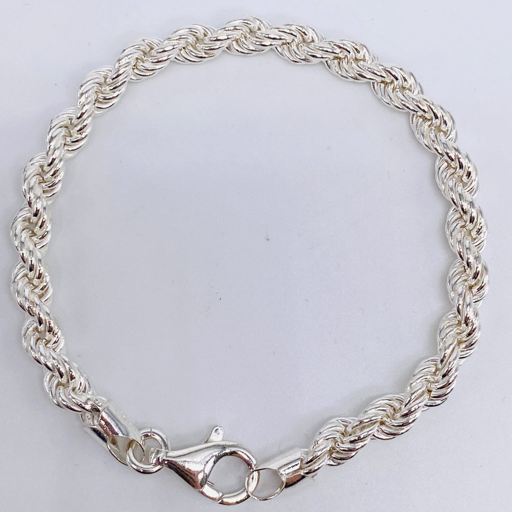 925 Sterling Silber Kordelketten Armband 6mm 21cm