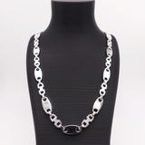 925 Sterling Silber Plattenkette 8mm - 60cm/65cm/70cm