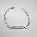 925 Sterling Silber Panzer Gravur-Armband 5mm