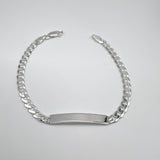 925 Sterling Silber Panzer Gravur-Armband 5mm