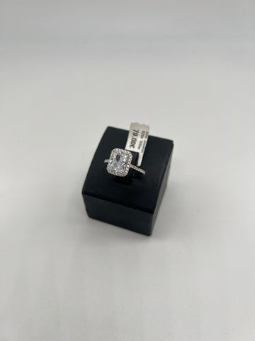 925er Sterling Silber Damen Ring Zirkonia Gr. 54
