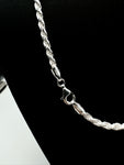 925 Sterling Silber Kordelkette / Ropechain 3mm 50cm/60cm/65cm/70cm