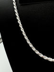 925 Sterling Silber Kordelkette / Ropechain 3mm 50cm/60cm/65cm/70cm