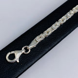 925 Sterling Silber Königsketten Gravur-Armband 3mm